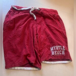 Burgundy jogger shorts